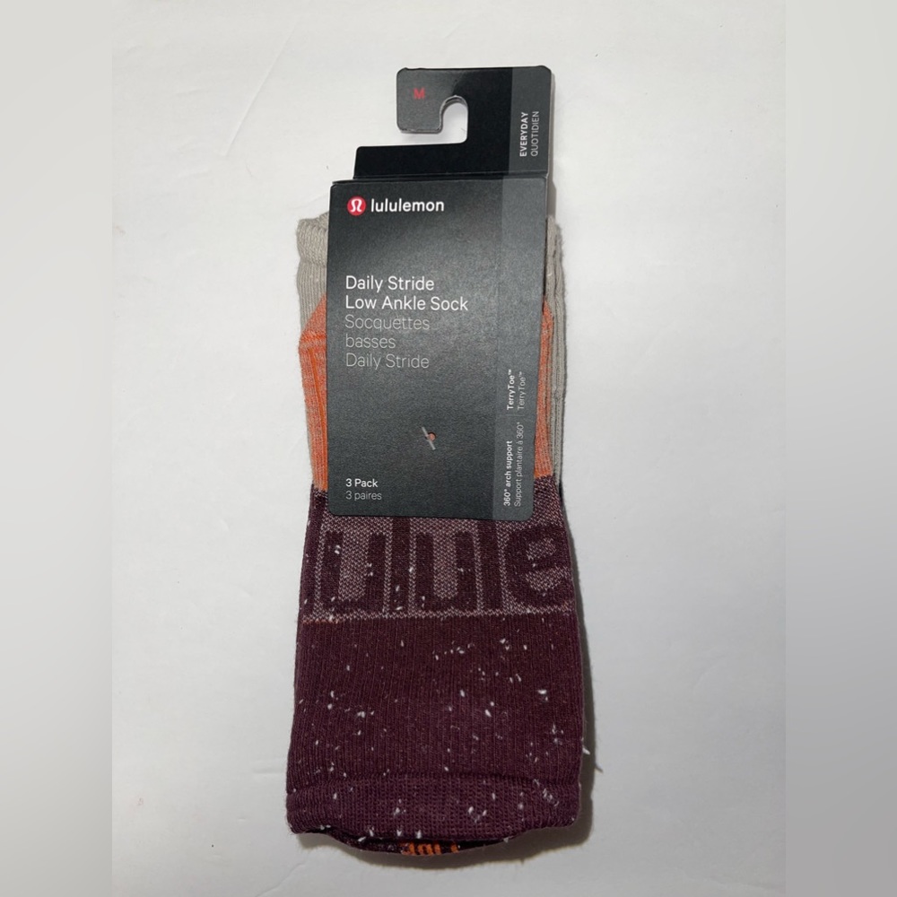 Lululemon Daily Stride Low Ankle Sock 3 Pack FOR MEN